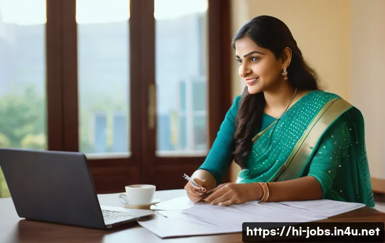 직업상담사와 여성 취업 지원 - **Prompt for Career Counselor's Magic:**
    "A young Indian woman, approximately 25-30 years old, w...