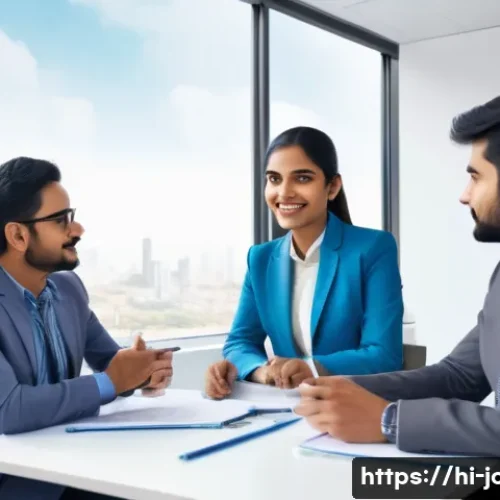 Home 13 직업상담사 실무 중심 교육과정 - A professional career counselor in a modern office setting, engaging attentively with a diverse grou...